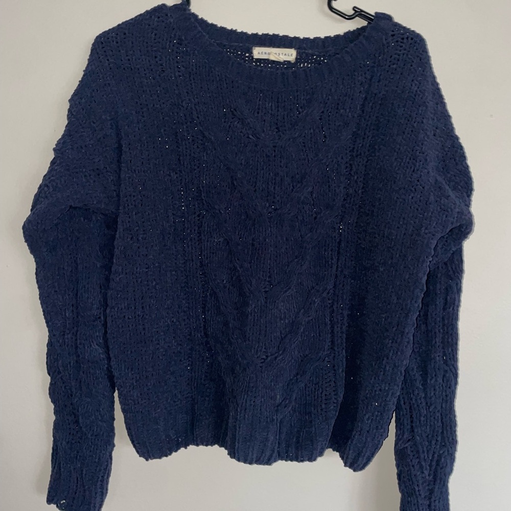 Navy Cable Knit Sweater